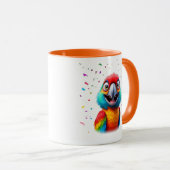 Een kleurrijke papegaai, vol vreugde. mok (Voorkant rechts)