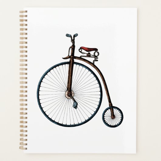 Een kleurrijke Penny Farthing Planner (Voorkant)