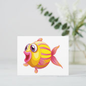 Een kleurrijke pouty vis briefkaart (Staand voorkant)