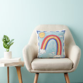 Een Kleurrijke Regenboog Kussen (Stoel)