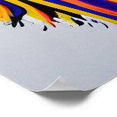 Een kleurrijke regenboog zebra poster (Hoek)
