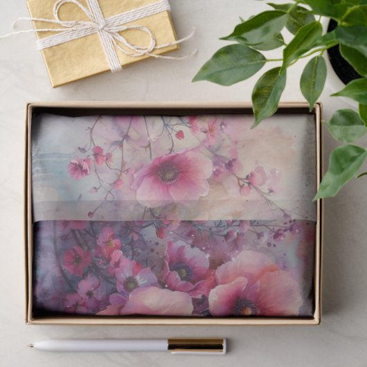 Een kleurrijke Riot van Bloemen Tissuepapier (Geschenk)