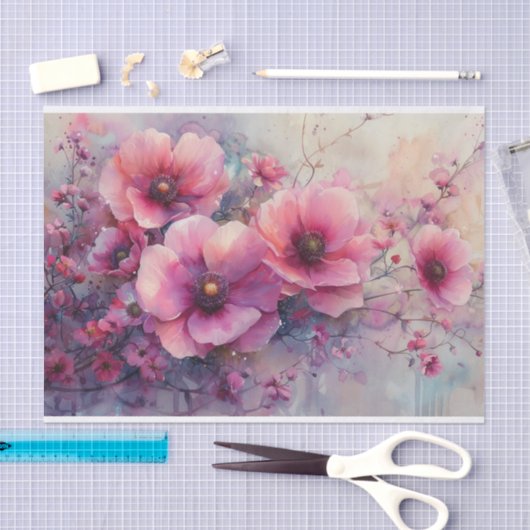 Een kleurrijke Riot van Bloemen Tissuepapier (Craft)