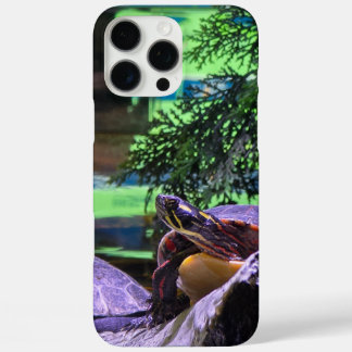 Een kleurrijke schildpad omringd door weelderige g iPhone 16 pro max hoesje