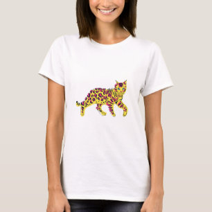 Een kleurrijke tandenkat t-shirt