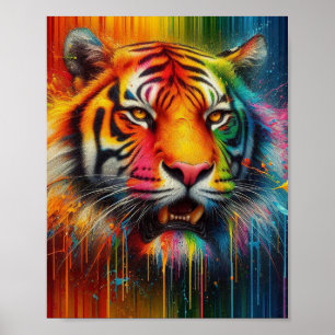 Een Kleurrijke Tijger Poster