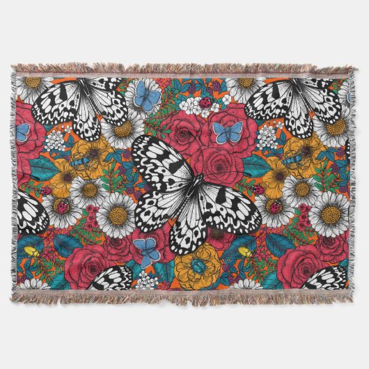 Een kleurrijke tuin deken (Voorkant)