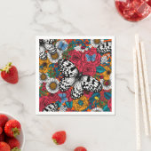 Een kleurrijke tuin servet (Insitu)