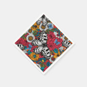 Een kleurrijke tuin servet (Hoek)