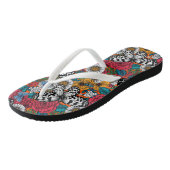 Een kleurrijke tuin teenslippers (Schuin)