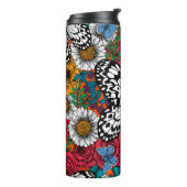 Een kleurrijke tuin thermosbeker (Gedraaid links)