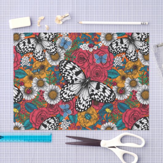 Een kleurrijke tuin tissuepapier (Craft)