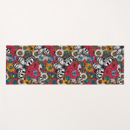 Een kleurrijke tuin yogamat (Voorkant (horizontaal))