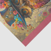 Een kleurrijke uil tissuepapier (Detail)