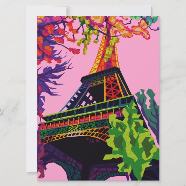 Een kleurrijke viering van de Eiffeltoren (Voorkant)