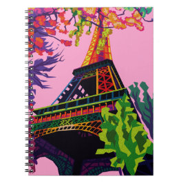 Een kleurrijke viering van de Eiffeltoren Notitieboek