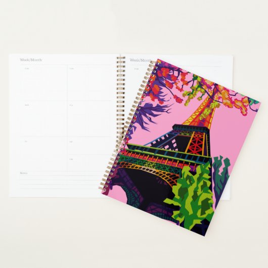 Een kleurrijke viering van de Eiffeltoren Planner (Display)