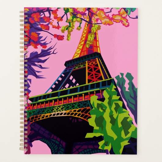 Een kleurrijke viering van de Eiffeltoren Planner (Voorkant)