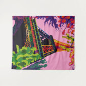 Een kleurrijke viering van de Eiffeltoren Wandkleed (Voorkant (horizontaal))