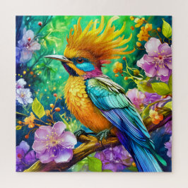 Een kleurrijke vogel legpuzzel