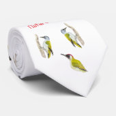 Een kleurrijke waterverf specht inpakpapier stropdas (Opgerold)