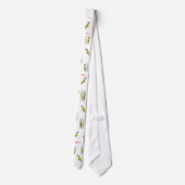 Een kleurrijke waterverf specht inpakpapier stropdas (Achterkant)