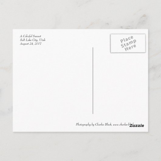 Een kleurrijke zon briefkaart (Achterkant)