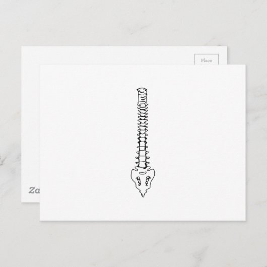 ÉÉN KLEURSPIJN BRIEFKAART (Voorkant / Achterkant)