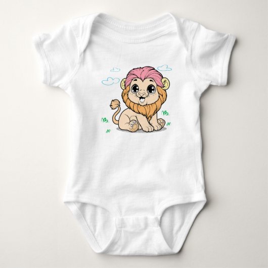Een kleurvolle brul voor je kleine! 🦁✨ romper (Voorkant)