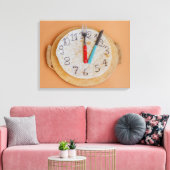 een klok gemaakt van piadina gewikkeld canvas prin afdruk (Insitu (Woonkamer))