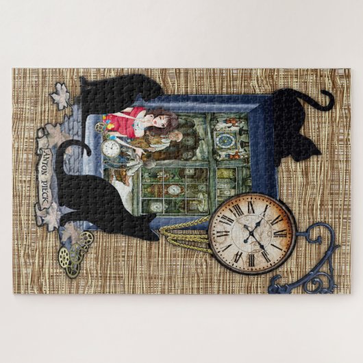 Een  klokvormer legpuzzel (Horizontaal)