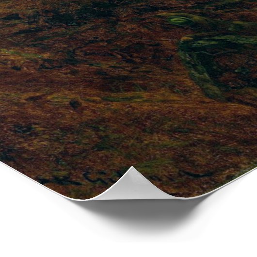 Een kloof in de bergen poster (Hoek)