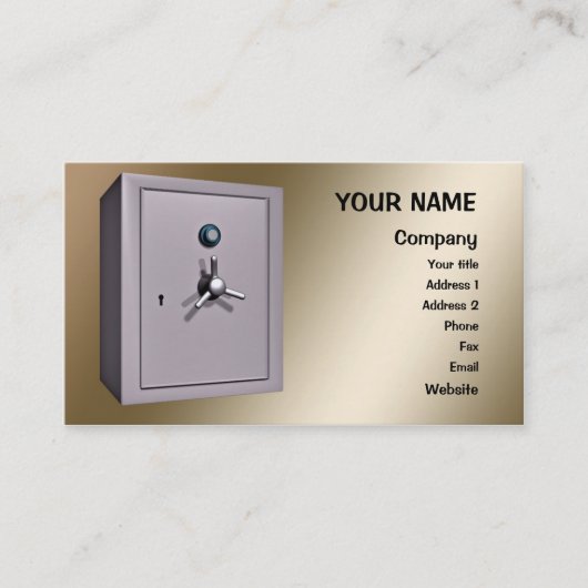 Een 'kluis' visitekaartje (Voorkant)