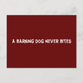 Een knappe hond heeft nooit gebeten briefkaart (Voorkant)