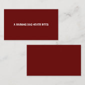 Een knappe hond heeft nooit gebeten visitekaartje (Voorkant / Achterkant)