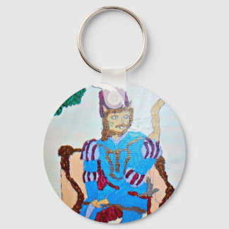 Een knappe meneer kat sleutelhanger