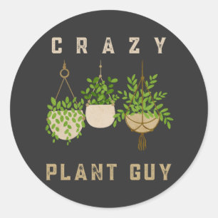 Een knappe Plant kerel, Gardening Lover Ronde Sticker