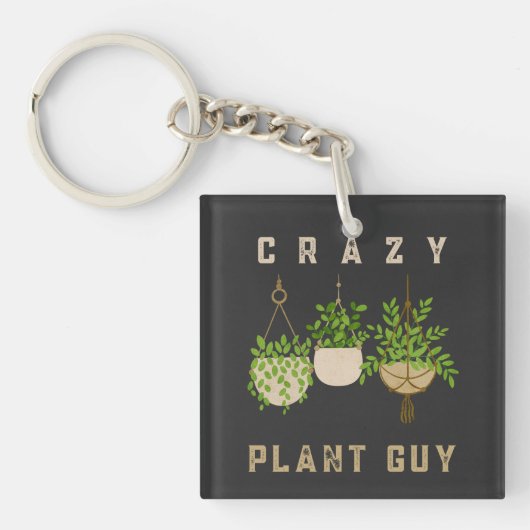 Een knappe Plant kerel, Gardening Lover Sleutelhanger (voorkant)