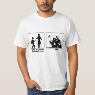 Eén knie t-shirt