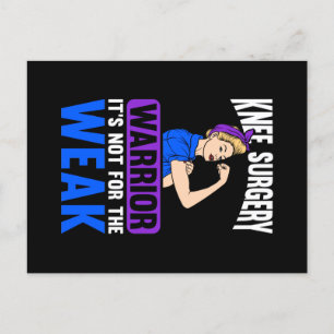 Een knievervanging is niet voor de zwakte briefkaart