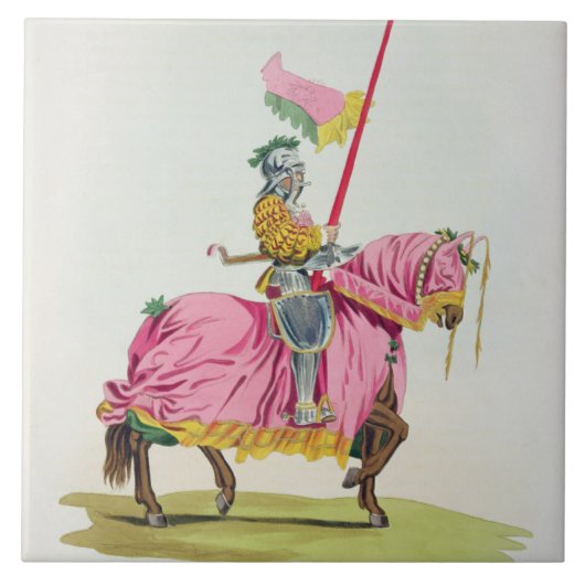 Een Knight Armed voor de Bond, 1512, gegraveerd do Tegeltje (Voorkant)