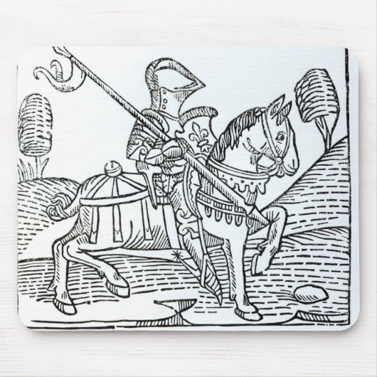 Een Knight, van Caxton's 'Game of the Chess' Muismat (Voorkant)