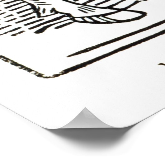 Een Knight, van Caxton's 'Game of the Chess' Poster (Hoek)