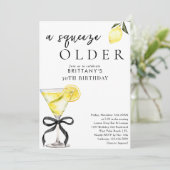 Een knijp oudere citroen drop martini 30e verjaard kaart (Staand voorkant)