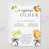 Een knijp oudere Martini Aperol dubbele verjaardag Kaart (Voorkant)