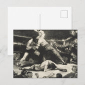 Een knock-out - George Bellows - 1921 Briefkaart (Voorkant / Achterkant)