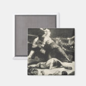 Een knock-out - George Bellows - 1921 Magneet (Voorkant / Achterkant)