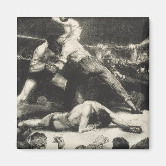Een knock-out - George Bellows - 1921 Magneet (Voorkant)