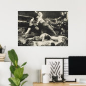 Een knock-out - George Bellows - 1921 Poster (Thuiskantoor)