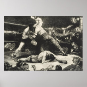 Een knock-out - George Bellows - 1921 Poster